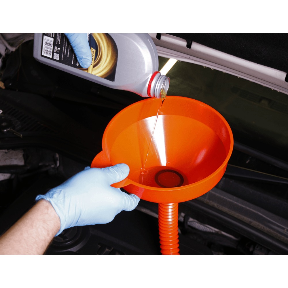 Sealey Flexi-Spout Funnel Medium 200mm with Filter Model No-F2F