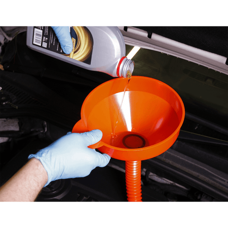 Sealey Flexi-Spout Funnel Medium 200mm with Filter Model No-F2F