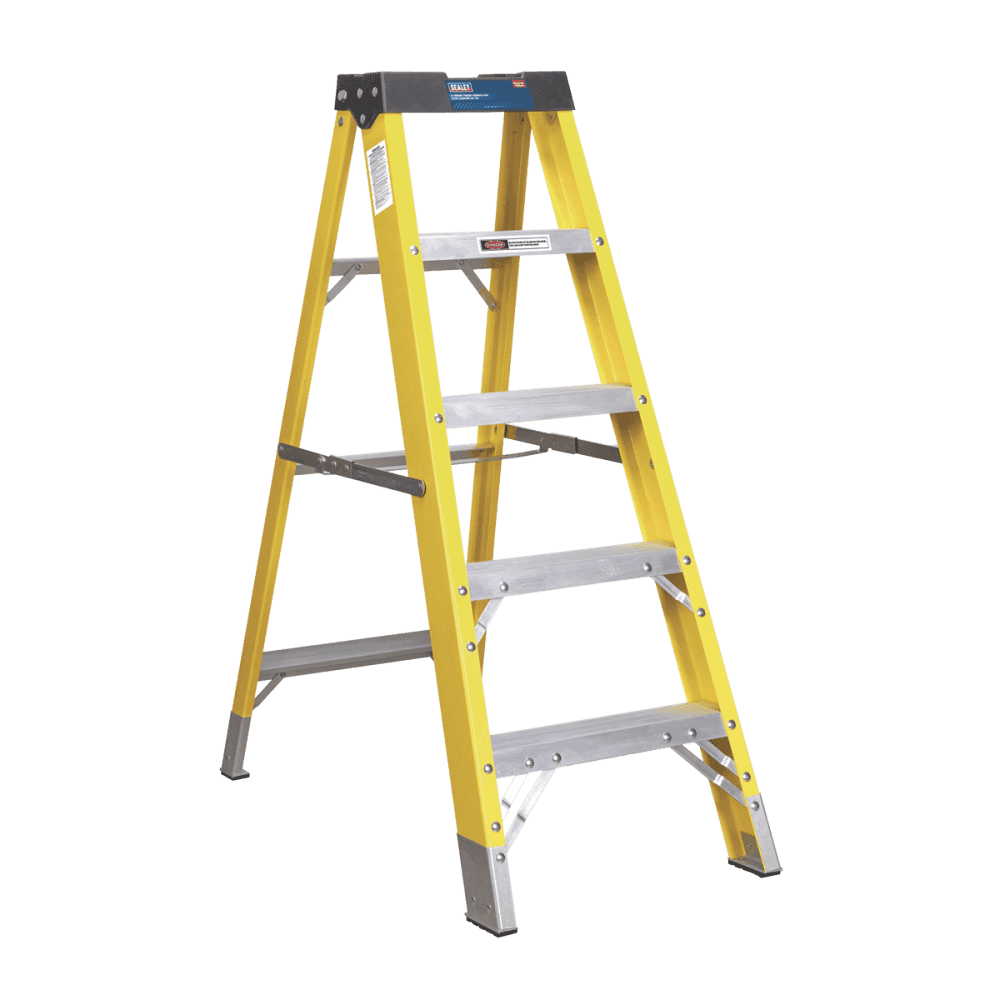 Sealey Fibreglass Step Ladder 4-Tread EN 131 Model No-FSL5
