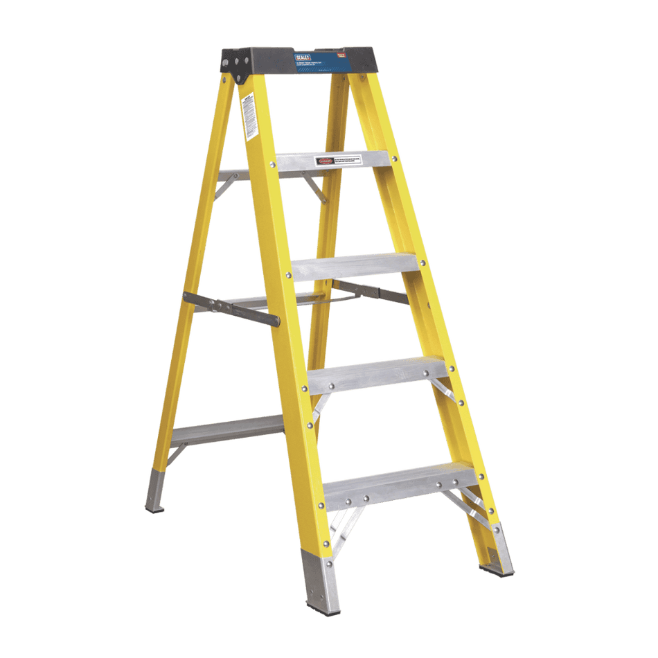 Sealey Fibreglass Step Ladder 4-Tread EN 131 Model No-FSL5