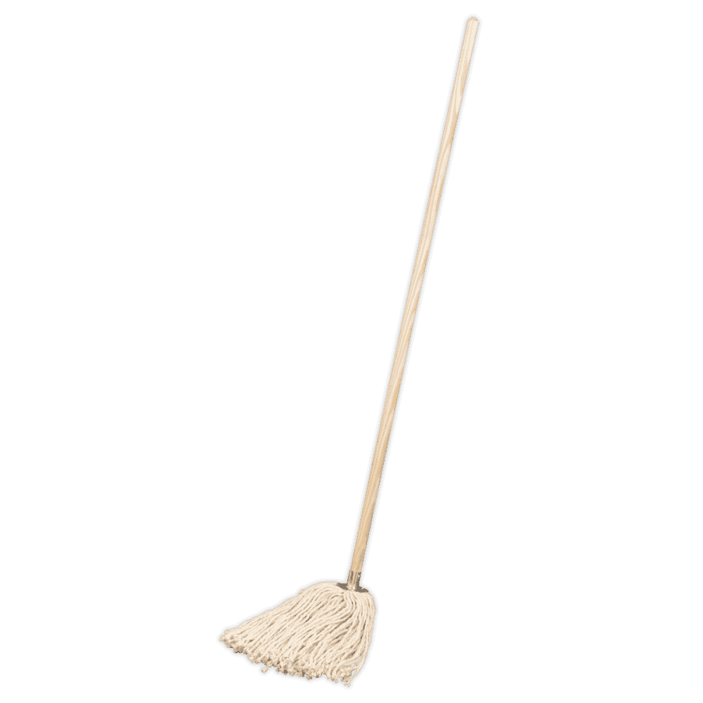 Sealey Pure Yarn Cotton Mop 340g with Handle Model No-BM05
