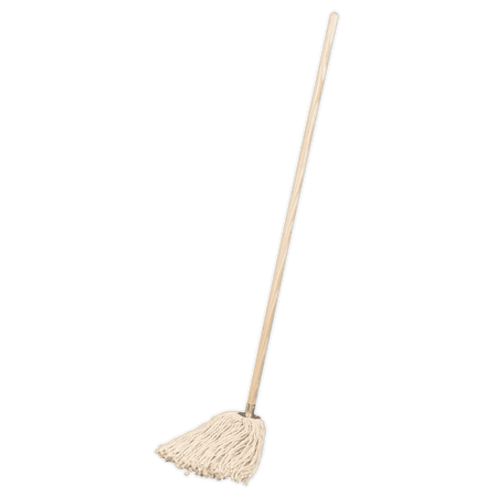 Sealey Pure Yarn Cotton Mop 340g with Handle Model No-BM05