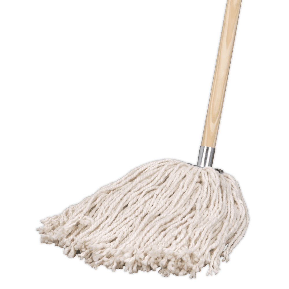 Sealey Pure Yarn Cotton Mop 340g with Handle Model No-BM05