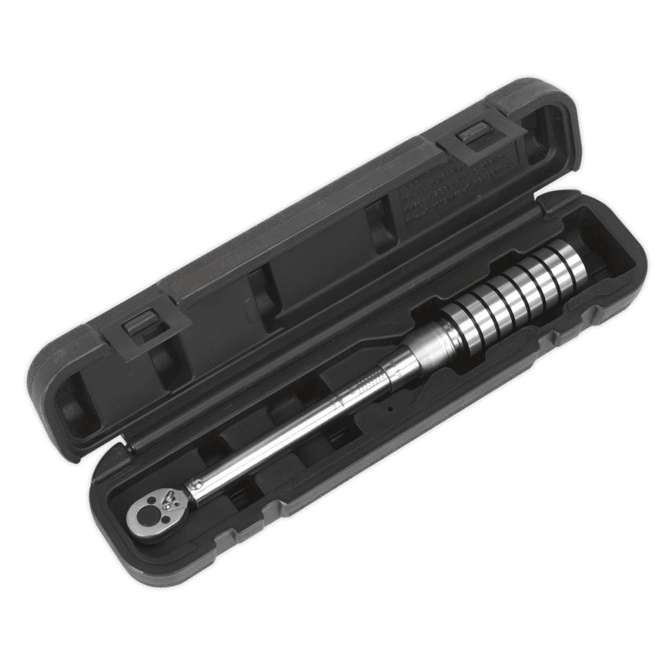 Sealey Torque Wrench Micrometer Style 1/4"Sq Drive 4-20Nm/2.9-14.8lb.ft Model No-STW701