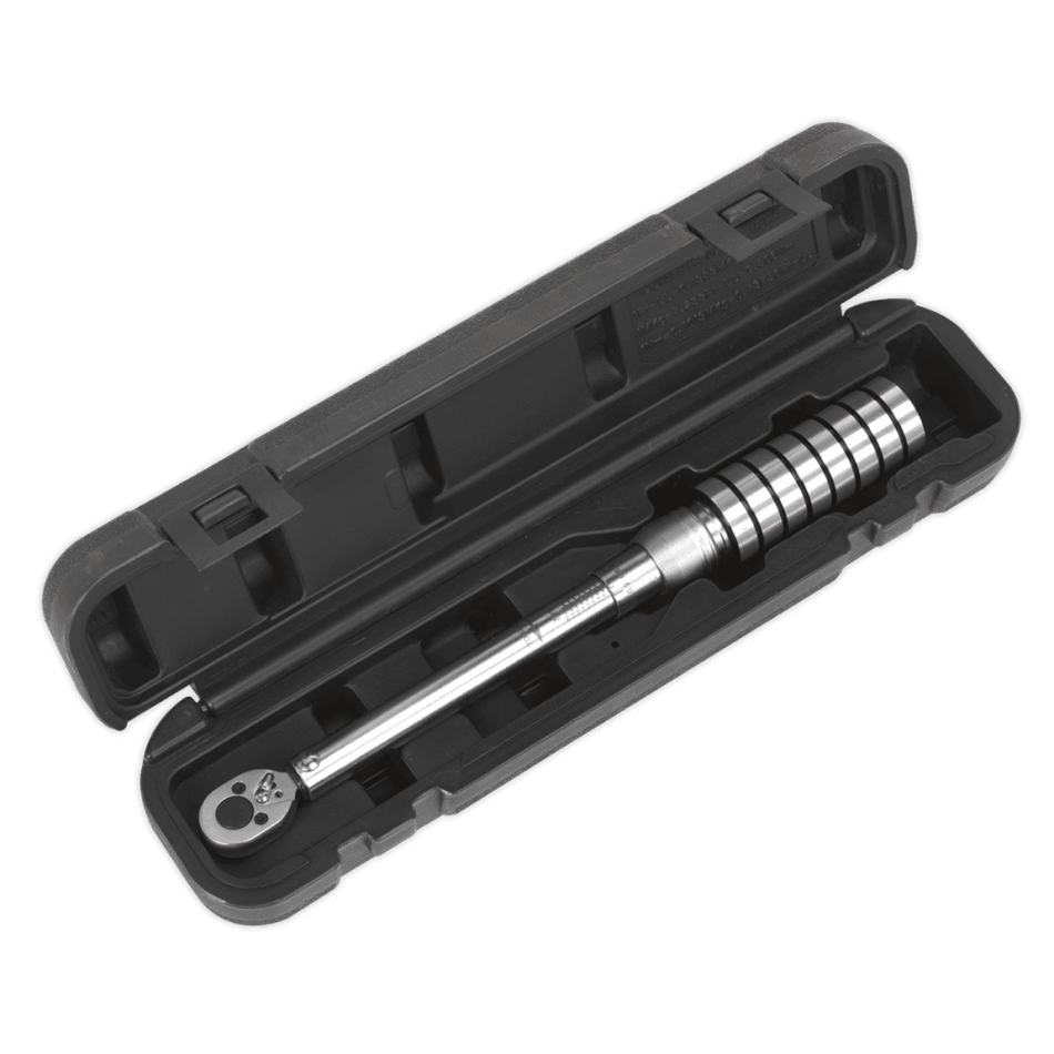 Sealey Torque Wrench Micrometer Style 3/8"Sq Drive 20-100Nm/14.8-73.8lb.ft Model No-STW702