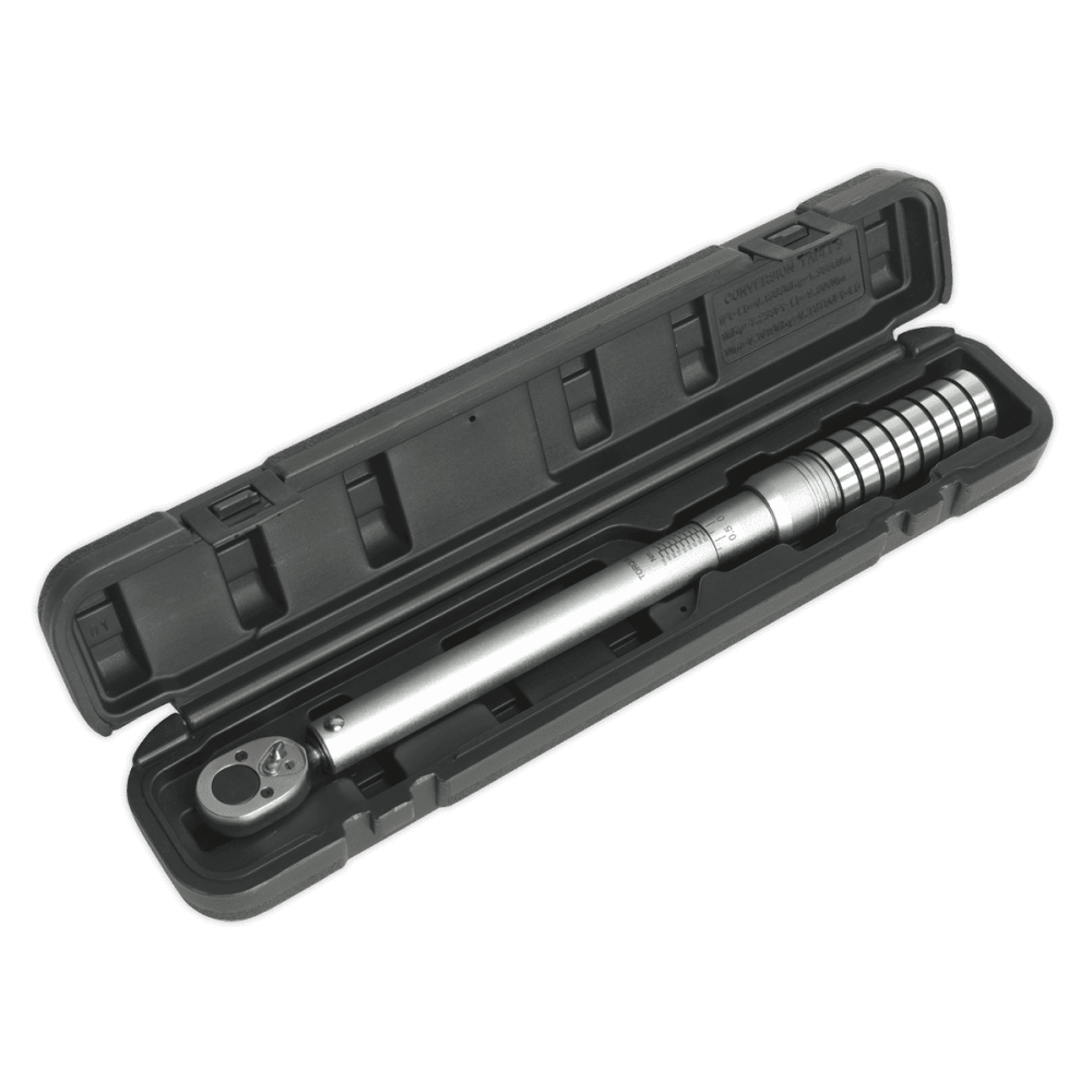 Sealey Torque Wrench Micrometer Style 1/2"Sq Drive 40-200Nm/29.5-148lb.ft Model No-STW703