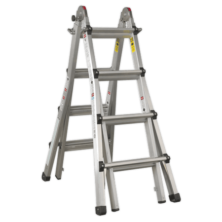 Sealey Aluminium Telescopic Ladder 4-Way EN 131 Adjustable Height Model No-AFPL3