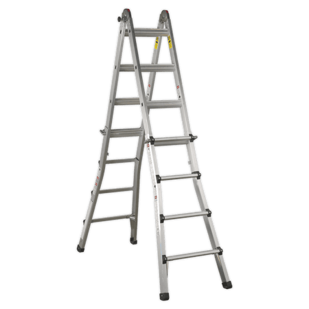 Sealey Aluminium Telescopic Ladder 4-Way EN 131 Adjustable Height Model No-AFPL3