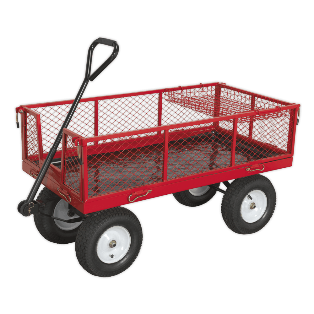 Sealey Platform Truck with Sides Pneumatic Tyres 450kg Capacity Model No-CST806