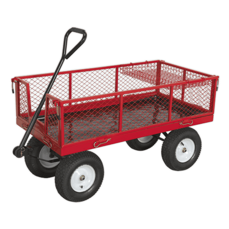 Sealey Platform Truck with Sides Pneumatic Tyres 450kg Capacity Model No-CST806