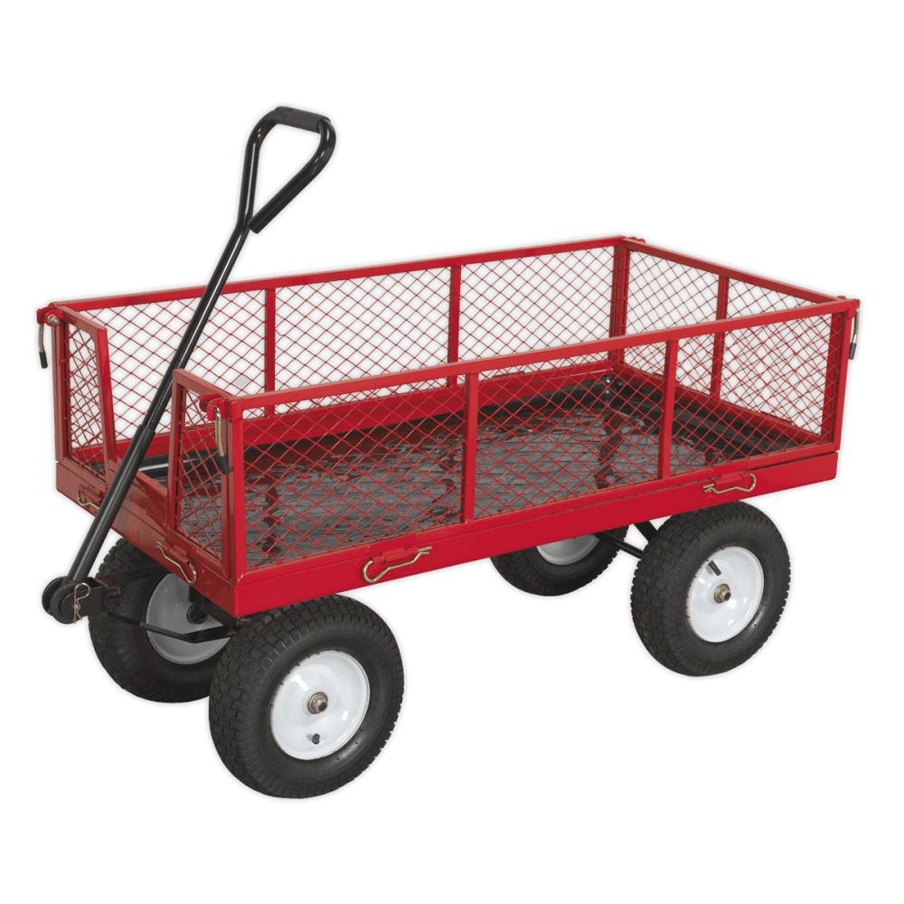 Sealey Platform Truck with Sides Pneumatic Tyres 450kg Capacity Model No-CST806