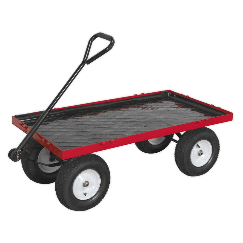 Sealey Platform Truck with Sides Pneumatic Tyres 450kg Capacity Model No-CST806