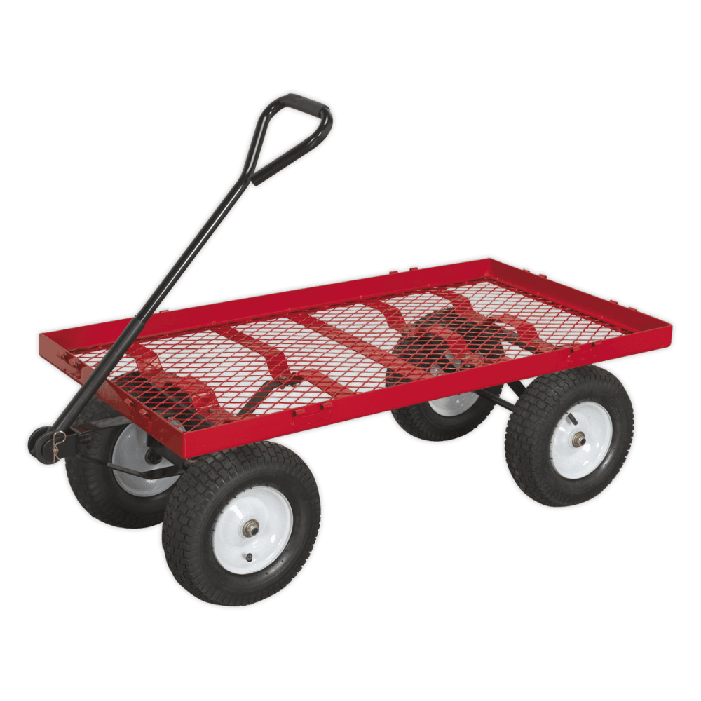 Sealey Platform Truck with Sides Pneumatic Tyres 450kg Capacity Model No-CST806