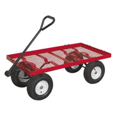 Sealey Platform Truck with Sides Pneumatic Tyres 450kg Capacity Model No-CST806