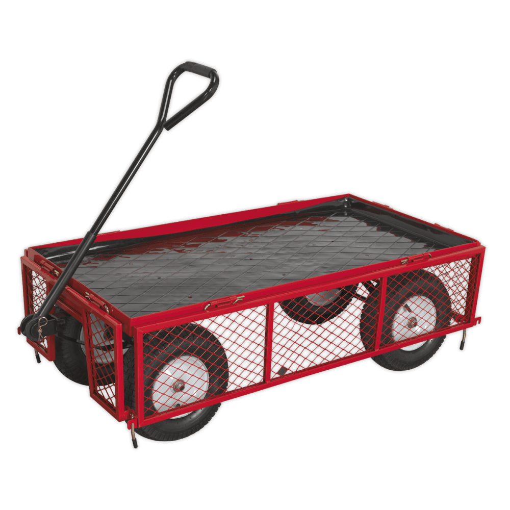 Sealey Platform Truck with Sides Pneumatic Tyres 450kg Capacity Model No-CST806