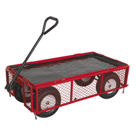 Sealey Platform Truck with Sides Pneumatic Tyres 450kg Capacity Model No-CST806