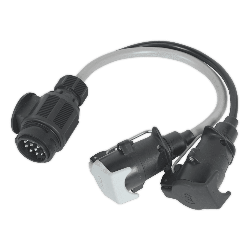Sealey Conversion Lead 13-Pin Euro to 7-Pin N & S Type Plugs 12V Model No-TB55