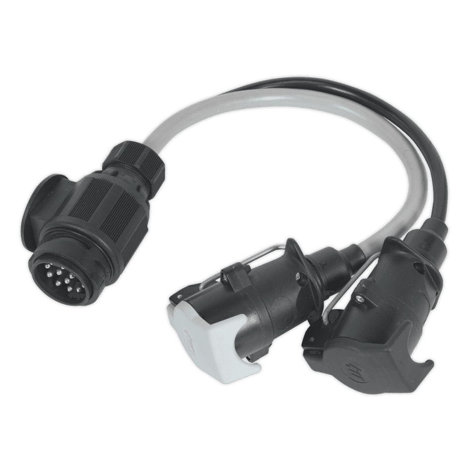 Sealey Conversion Lead 13-Pin Euro to 7-Pin N & S Type Plugs 12V Model No-TB55