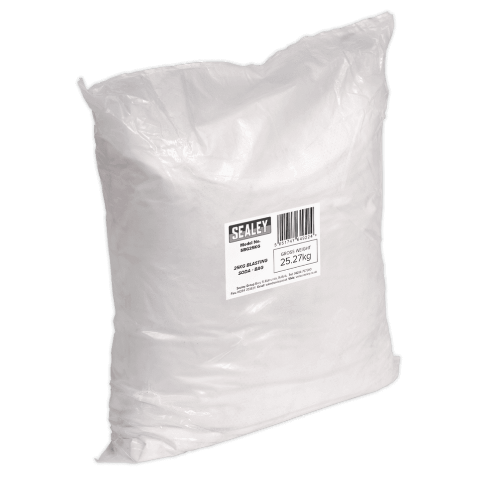Sealey Blasting Soda 25kg Bag Model No-SBG25KG