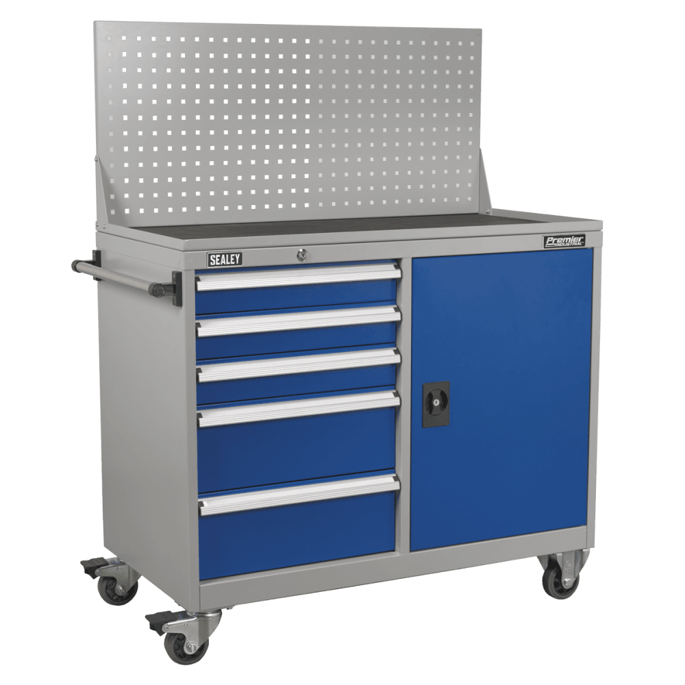 Sealey Industrial Mobile Workstation 5 Drawer & 1 Shelf Locker Model No-API1103A