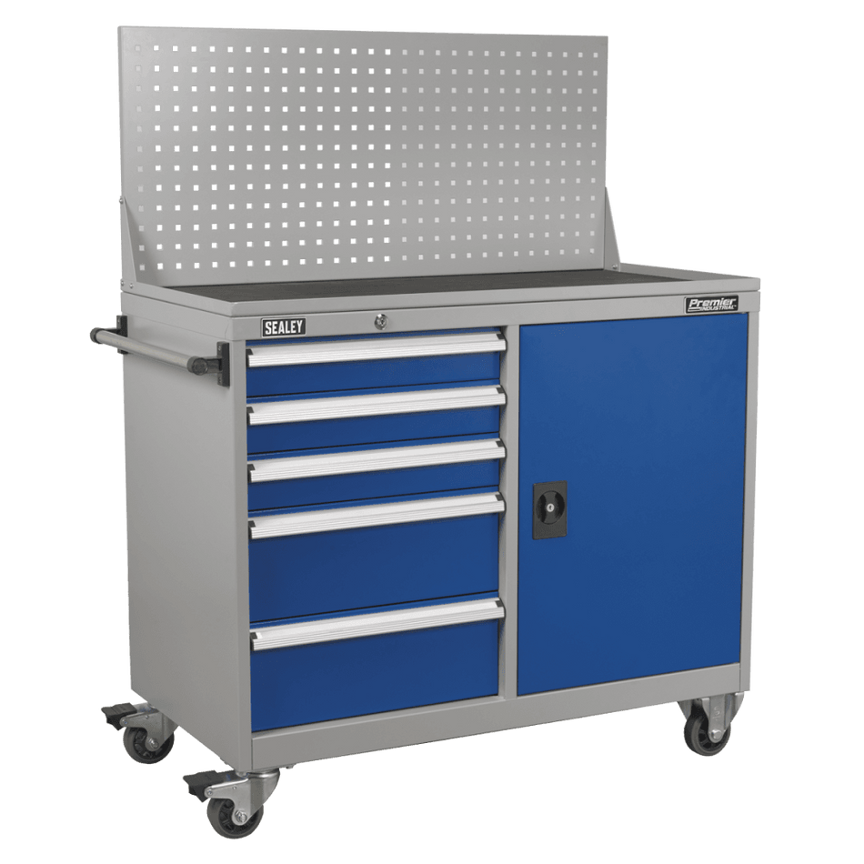Sealey Industrial Mobile Workstation 5 Drawer & 1 Shelf Locker Model No-API1103A