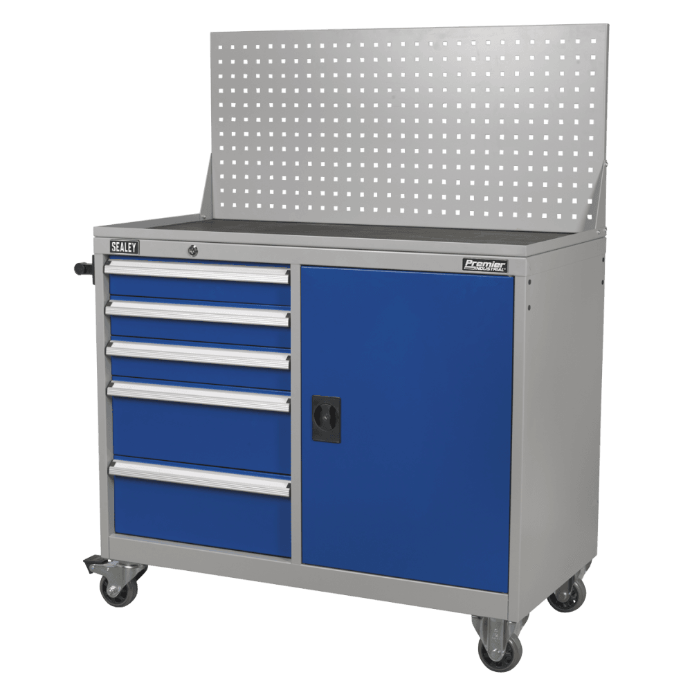 Sealey Industrial Mobile Workstation 5 Drawer & 1 Shelf Locker Model No-API1103A
