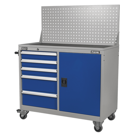 Sealey Industrial Mobile Workstation 5 Drawer & 1 Shelf Locker Model No-API1103A