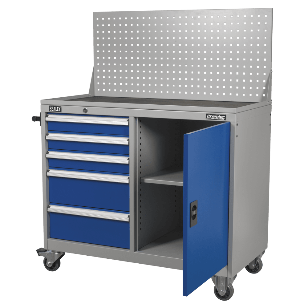 Sealey Industrial Mobile Workstation 5 Drawer & 1 Shelf Locker Model No-API1103A