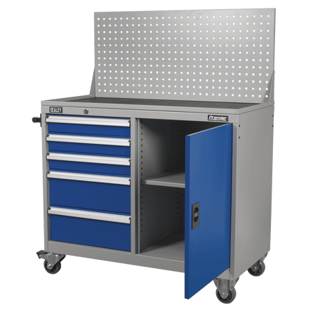Sealey Industrial Mobile Workstation 5 Drawer & 1 Shelf Locker Model No-API1103A
