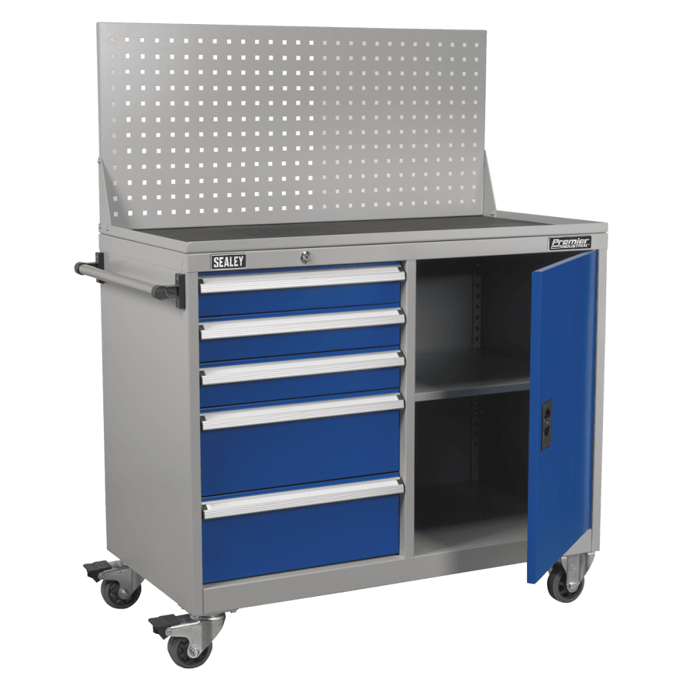 Sealey Industrial Mobile Workstation 5 Drawer & 1 Shelf Locker Model No-API1103A