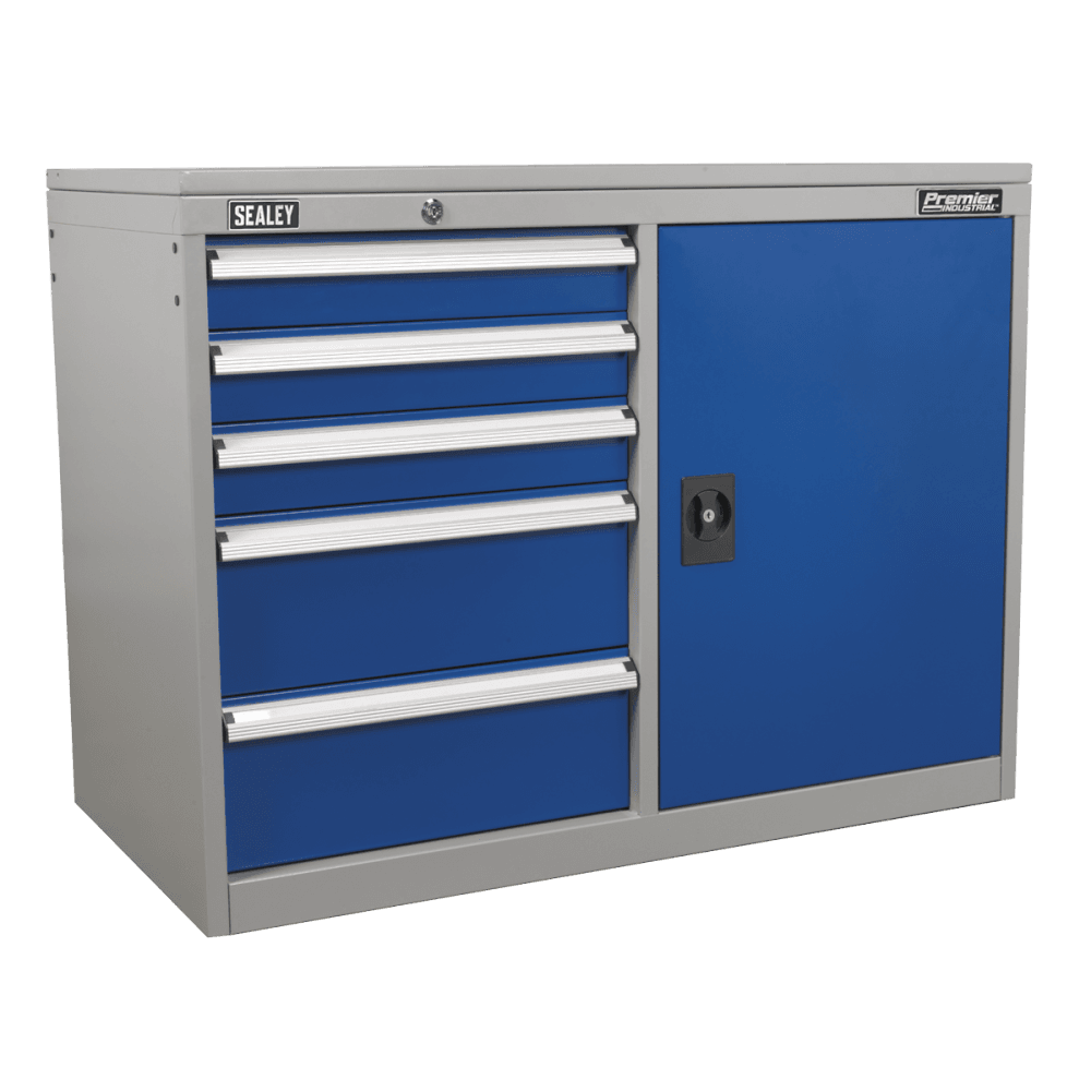 Sealey Industrial Cabinet/Workstation 5 Drawer & 1 Shelf Locker Model No-API1103B