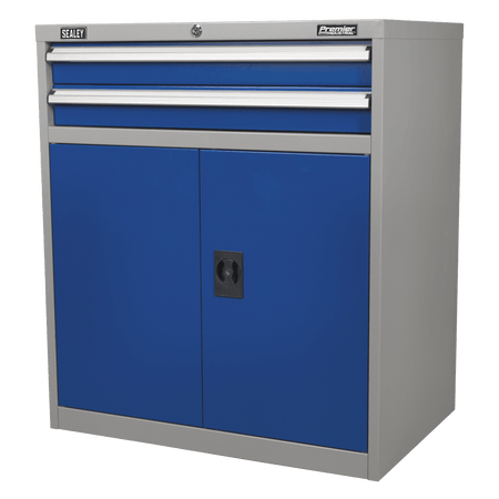 Sealey Industrial Cabinet 2 Drawer & 1 Shelf Double Locker Model No-API8810