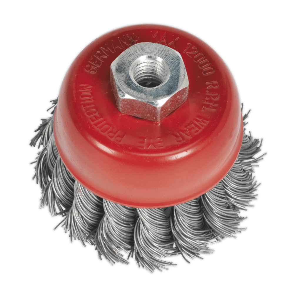 Sealey Twist Knot Wire Cup Brush 65mm M10 x 1.25mm Model No-TKCB652