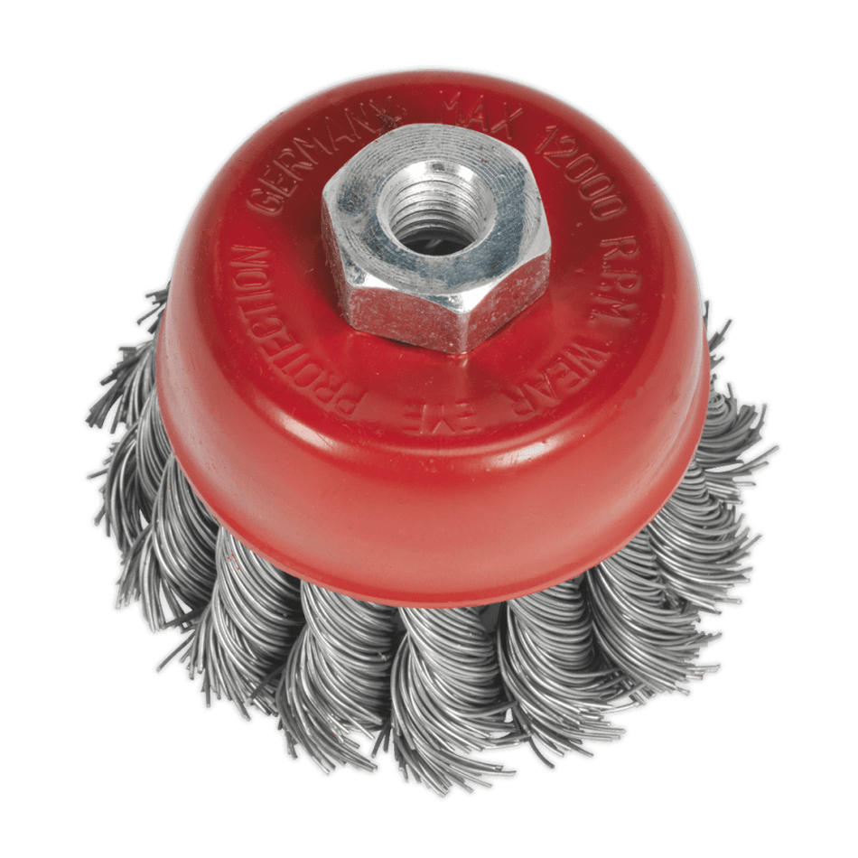 Sealey Twist Knot Wire Cup Brush 65mm M10 x 1.25mm Model No-TKCB652