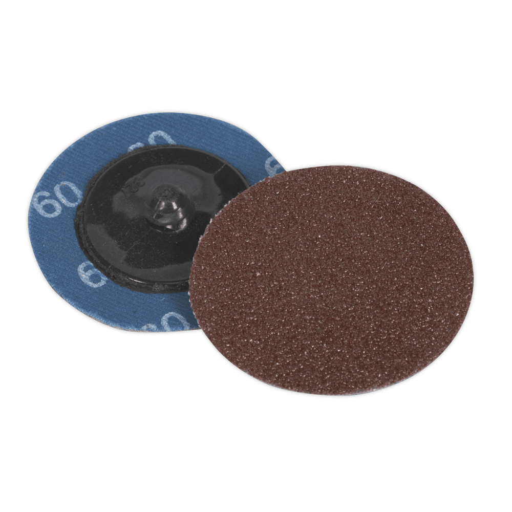 Sealey Quick Change Sanding Disc 50mm 60Grit Pack of 10 Model No-PTCQC5060