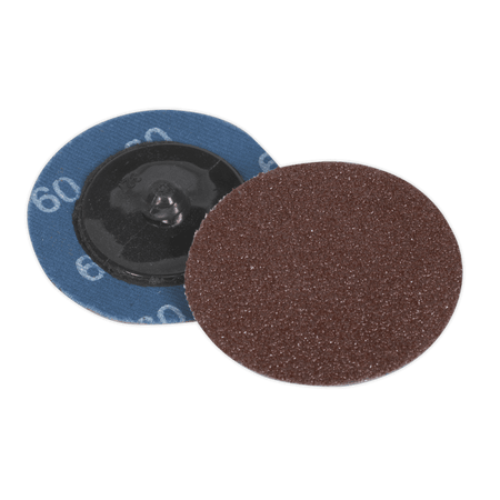 Sealey Quick Change Sanding Disc 50mm 60Grit Pack of 10 Model No-PTCQC5060