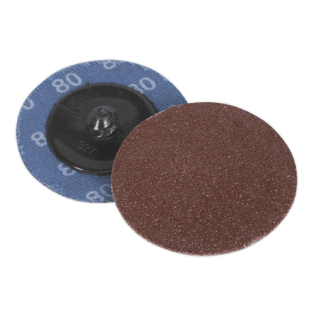 Sealey Quick Change Sanding Disc 50mm 80Grit Pack of 10 Model No-PTCQC5080