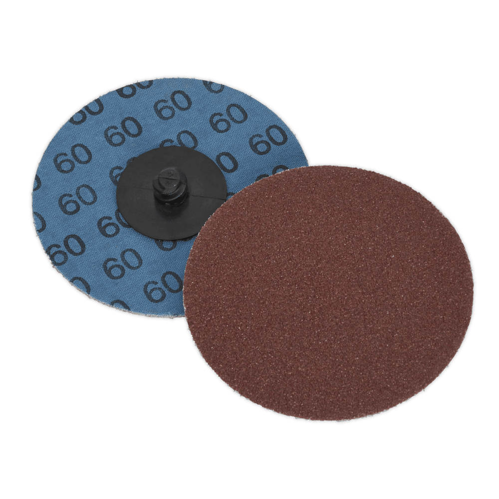 Sealey Quick Change Sanding Disc 75mm 60Grit Pack of 10 Model No-PTCQC7560
