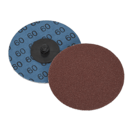 Sealey Quick Change Sanding Disc 75mm 60Grit Pack of 10 Model No-PTCQC7560