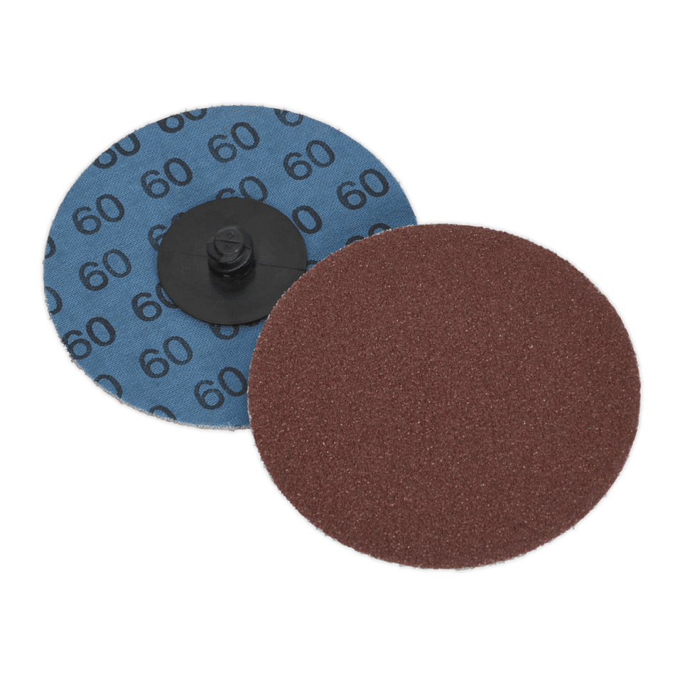 Sealey Quick Change Sanding Disc 75mm 60Grit Pack of 10 Model No-PTCQC7560