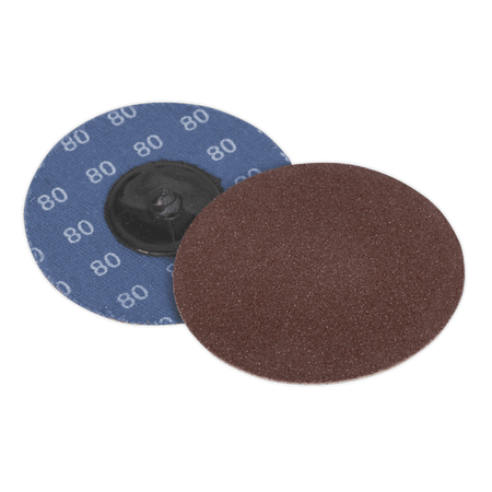 Sealey Quick Change Sanding Disc 75mm 80Grit Pack of 10 Model No-PTCQC7580