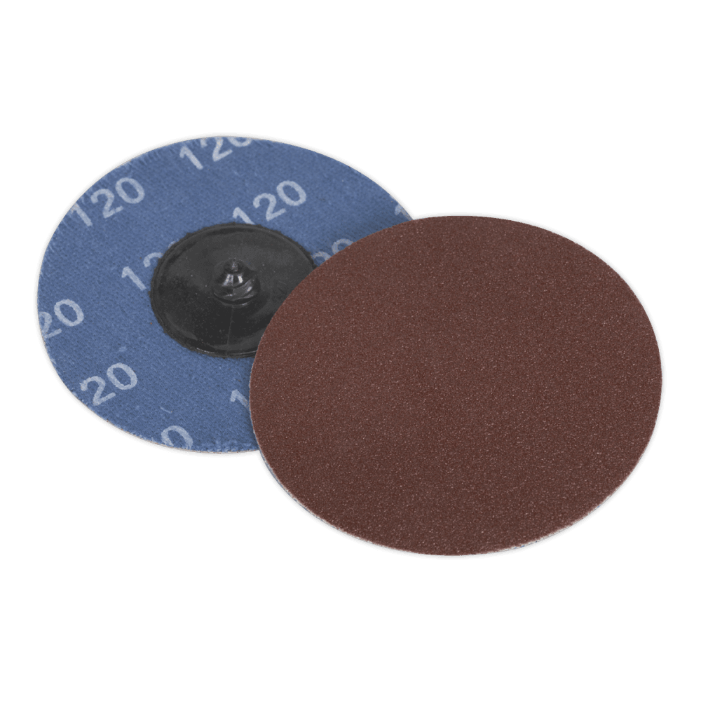 Sealey Quick Change Sanding Disc 75mm 120Grit Pack of 10 Model No-PTCQC75120