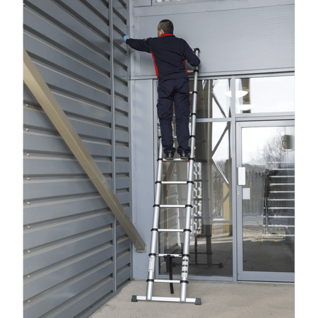 Sealey Aluminium Telescopic Ladder 11-Tread Model No-ATL11