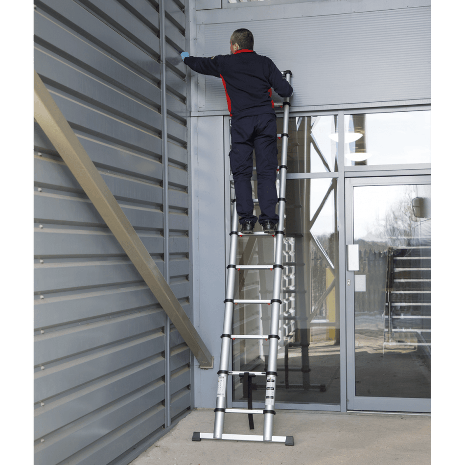 Sealey Aluminium Telescopic Ladder 11-Tread Model No-ATL11