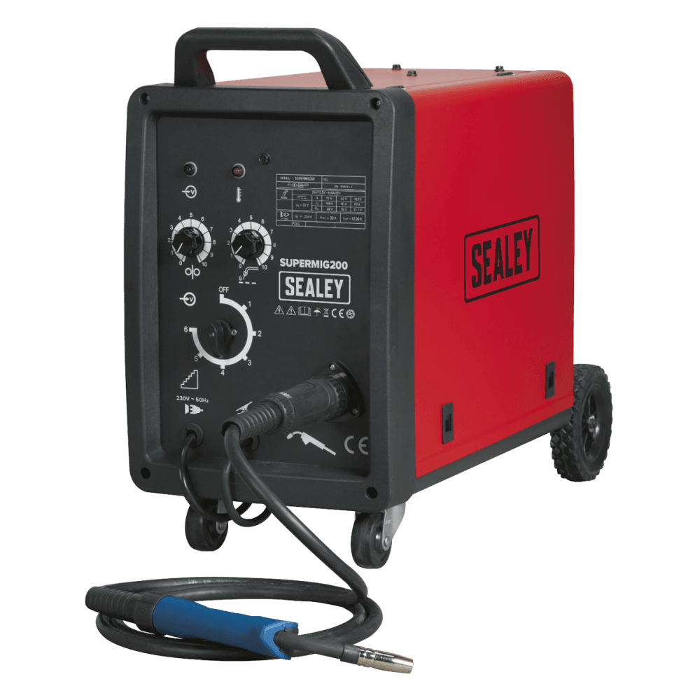 Sealey Professional MIG Welder 200Amp 230V with Binzel Euro Torch Model No-SUPERMIG200