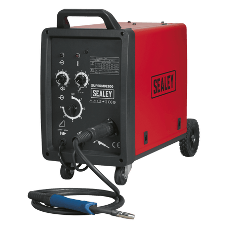 Sealey Professional MIG Welder 200Amp 230V with Binzel Euro Torch Model No-SUPERMIG200