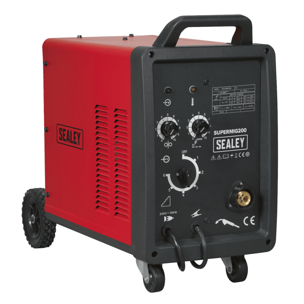 Sealey Professional MIG Welder 200Amp 230V with Binzel Euro Torch Model No-SUPERMIG200