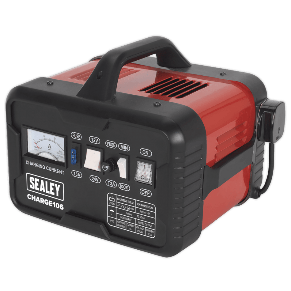 Sealey Battery Charger 8Amp 12/24V 230V Model No-CHARGE106