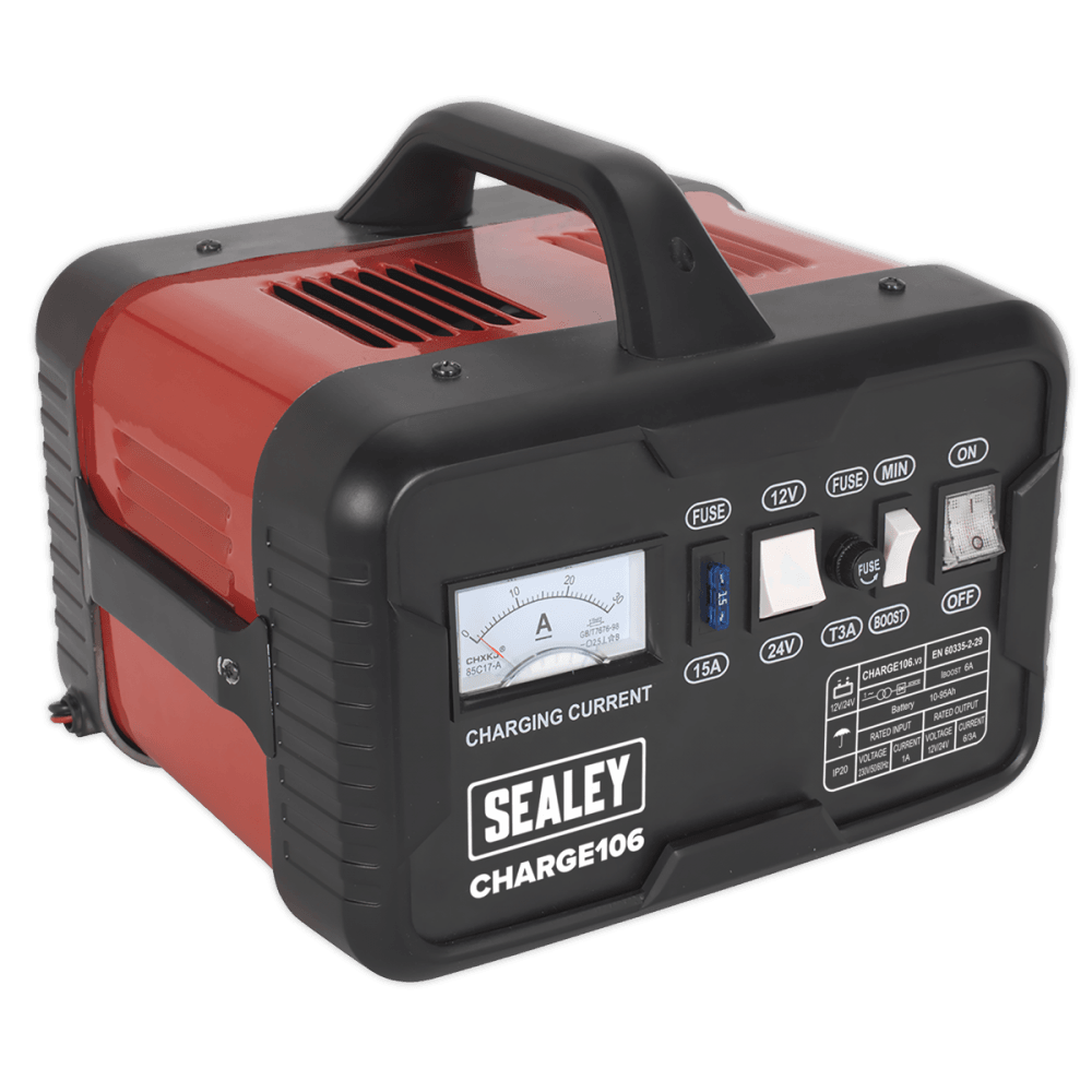 Sealey Battery Charger 8Amp 12/24V 230V Model No-CHARGE106