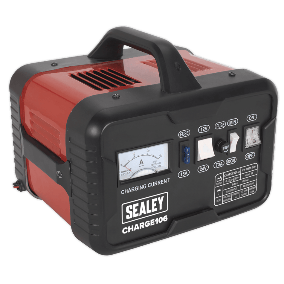Sealey Battery Charger 8Amp 12/24V 230V Model No-CHARGE106